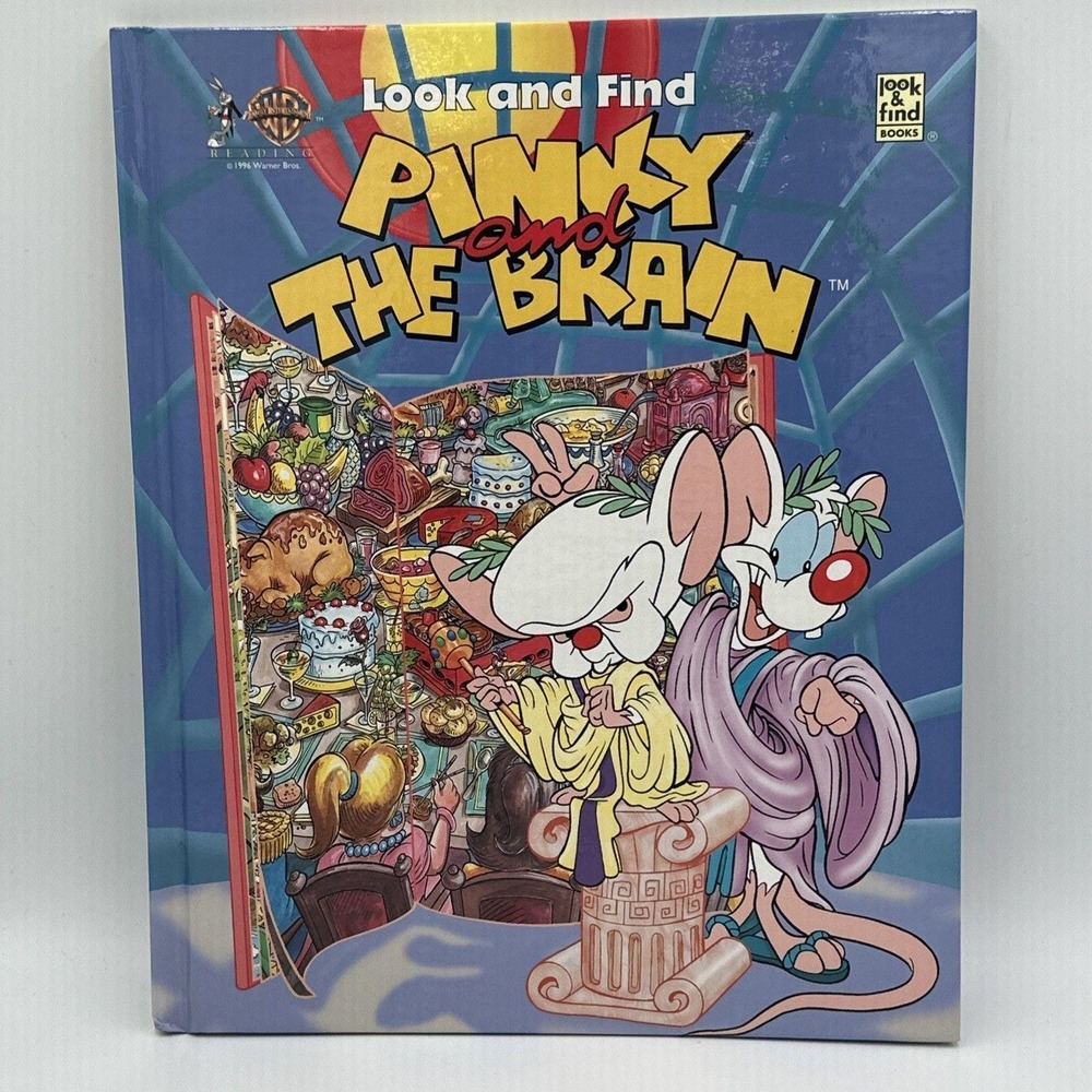 Look And Find Book  Pinky and the Brain Animaniacs 1996 Hardcover Book